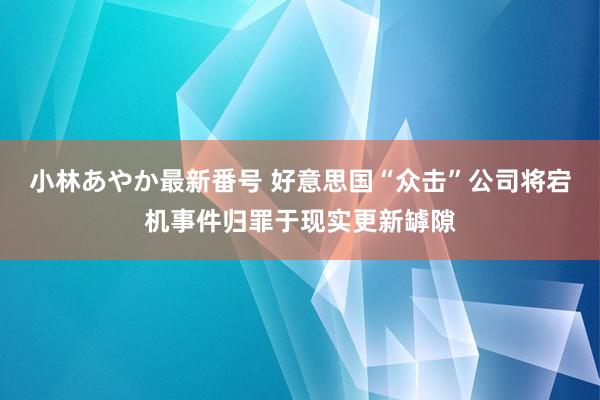 小林あやか最新番号 好意思国“众击”公司将宕机事件归罪于现实更新罅隙