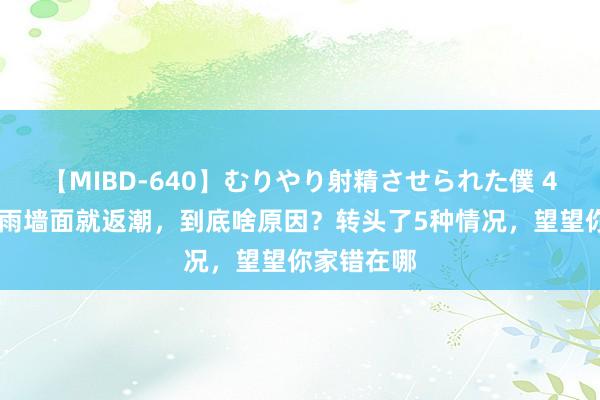 【MIBD-640】むりやり射精させられた僕 4時間 一下雨墙面就返潮，到底啥原因？转头了5种情况，望望你家错在哪