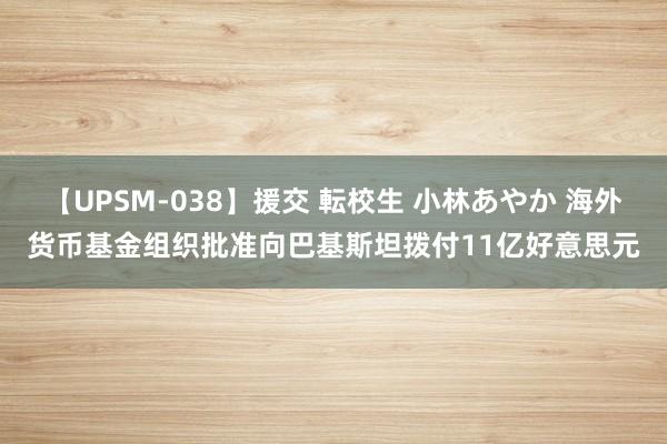 【UPSM-038】援交 転校生 小林あやか 海外货币基金组织批准向巴基斯坦拨付11亿好意思元