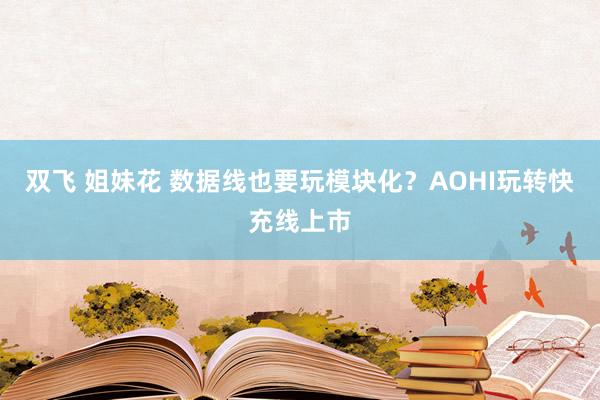 双飞 姐妹花 数据线也要玩模块化？AOHI玩转快充线上市