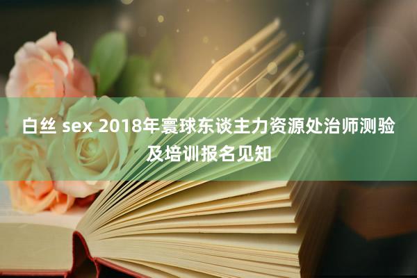 白丝 sex 2018年寰球东谈主力资源处治师测验及培训报名见知